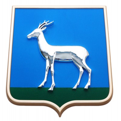 Герб города Самара 42*50 см, флок, рамка